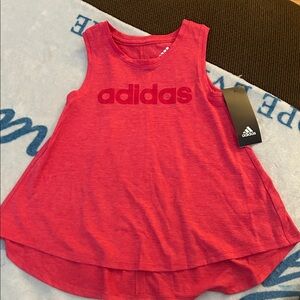 Adidas Kids Red Tank Top high low